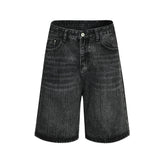 Retro Washing Water Denim Shorts Men